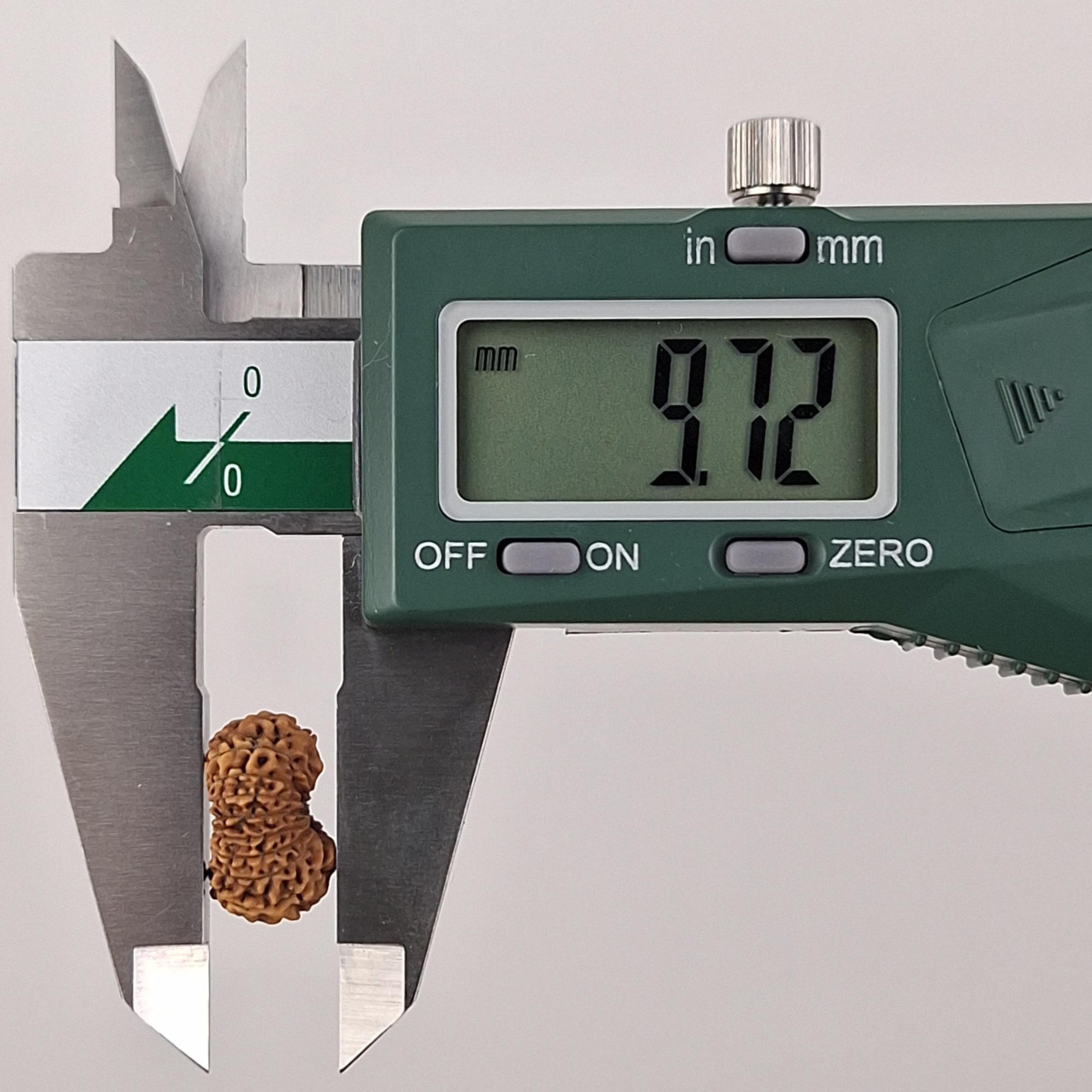 18 Mukhi Java Rudraksha 9.72 mm depth measurement